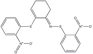 1-(2-Nitrophenylthioimino)-2-(2-nitrophenylthio)-2-cyclohexene Struktur