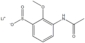 3-(Acetylamino)-2-methoxybenzenesulfinic acid lithium salt Struktur