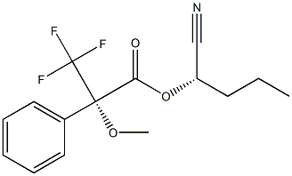 (S)-3,3,3-Trifluoro-2-methoxy-2-phenylpropanoic acid (S)-1-cyanobutyl ester Struktur