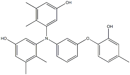 N,N-Bis(5-hydroxy-2,3-dimethylphenyl)-3-(2-hydroxy-4-methylphenoxy)benzenamine Struktur