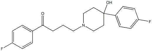 4-Hydroxy-4-(4-fluorophenyl)-1-[3-(4-fluorobenzoyl)propyl]piperidine Struktur