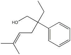 2-Ethyl-5-methyl-2-phenyl-4-hexen-1-ol Struktur