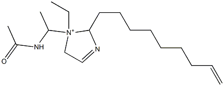 1-[1-(Acetylamino)ethyl]-1-ethyl-2-(8-nonenyl)-3-imidazoline-1-ium Struktur