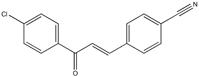 4-[(E)-3-Oxo-3-(4-chlorophenyl)-1-propenyl]benzonitrile Struktur