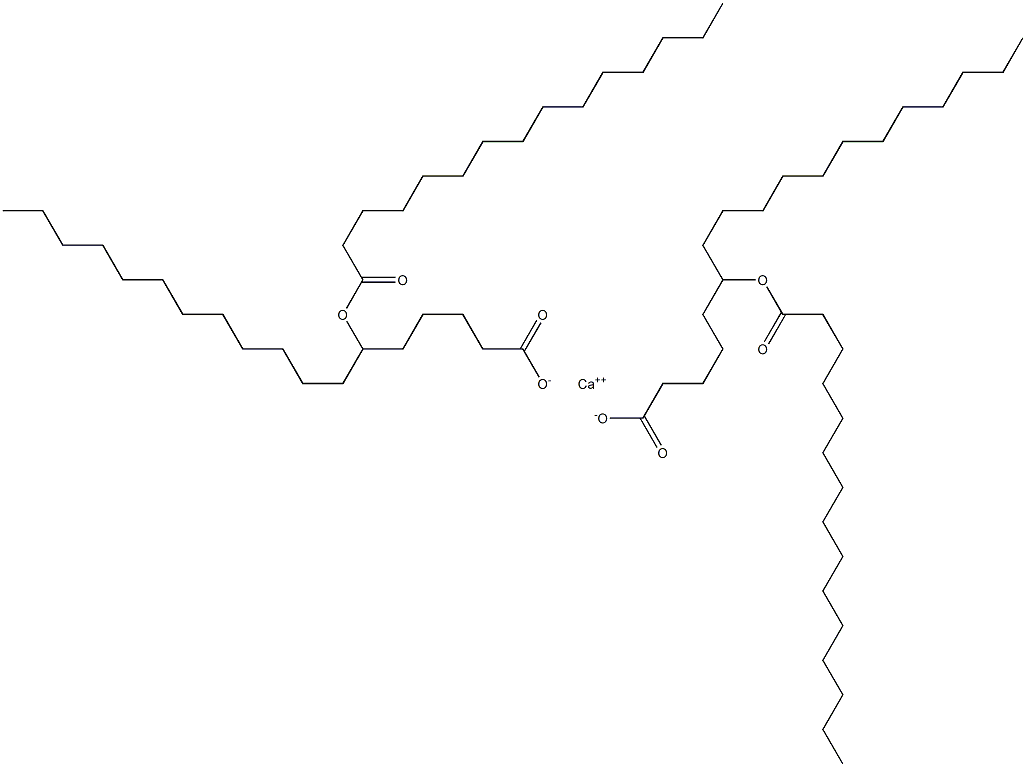 Bis(6-pentadecanoyloxystearic acid)calcium salt Struktur