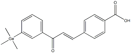 4-[(E)-3-(3-Trimethylgermylphenyl)-3-oxo-1-propenyl]benzoic acid Struktur