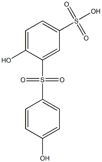 3-(4-Hydroxyphenylsulfonyl)-4-hydroxybenzenesulfonic acid Struktur