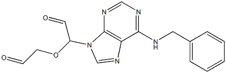 2'-[6-(Benzylamino)-9H-purin-9-yl](2,2'-oxybisacetaldehyde) Struktur