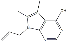 7-(2-Propenyl)-5,6-dimethyl-7H-pyrrolo[2,3-d]pyrimidin-4-ol Struktur