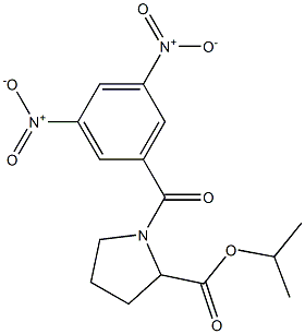 (1R)-1-(3,5-Dinitrobenzoyl)pyrrolidine-2-carboxylic acid isopropyl ester Struktur