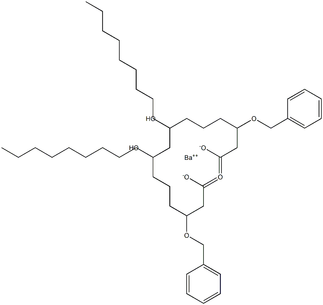 Bis(3-benzyloxy-7-hydroxystearic acid)barium salt Struktur