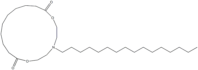 5-Hexadecyl-5-aza-2,8-dioxacyploheptadecane-1,9-dione Struktur