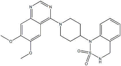 1-[1-(6,7-Dimethoxy-4-quinazolinyl)-4-piperidinyl]-3,4-dihydro-1H-2,1,3-benzothiadiazine 2,2-dioxide Struktur