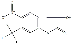 2-Hydroxy-2,N-dimethyl-N-(4-nitro-3-trifluoromethylphenyl)propionamide Struktur