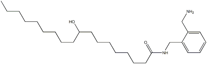 9-Hydroxy-N-(2-aminomethylbenzyl)stearamide Struktur