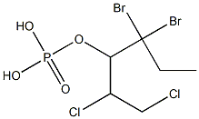 Phosphoric acid hydrogen (1,1-dibromopropyl)(2,3-dichloropropyl) ester Struktur