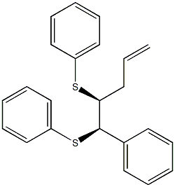 (1R,2S)-1-Phenyl-1,2-bis(phenylthio)-4-pentene Struktur