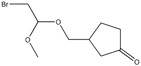 3-(2-Bromo-1-methoxyethoxymethyl)cyclopentanone Struktur