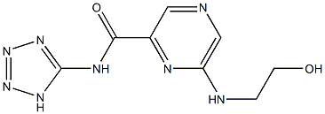 N-(1H-Tetrazol-5-yl)-6-(2-hydroxyethylamino)pyrazine-2-carboxamide Struktur