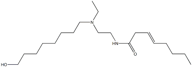 N-[2-[N-Ethyl-N-(8-hydroxyoctyl)amino]ethyl]-3-octenamide Struktur