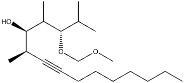 (1R,2R)-2-Methyl-1-[(1R,2S)-1,3-dimethyl-2-methoxymethoxybutyl]-3-undecyn-1-ol Struktur