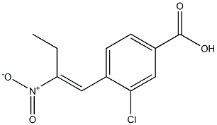 3-Chloro-4-(2-ethyl-2-nitroethenyl)benzoic acid Struktur