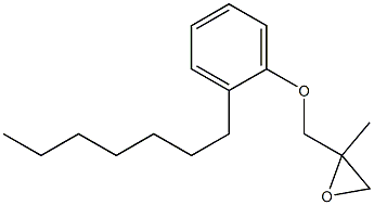 2-Heptylphenyl 2-methylglycidyl ether Struktur