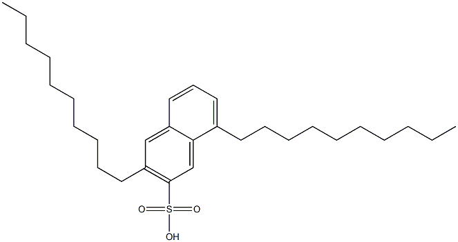 3,8-Didecyl-2-naphthalenesulfonic acid Struktur