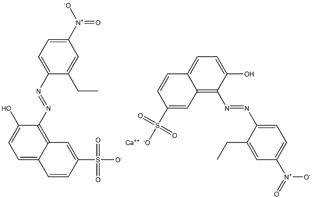 Bis[1-[(2-ethyl-4-nitrophenyl)azo]-2-hydroxy-7-naphthalenesulfonic acid]calcium salt Struktur