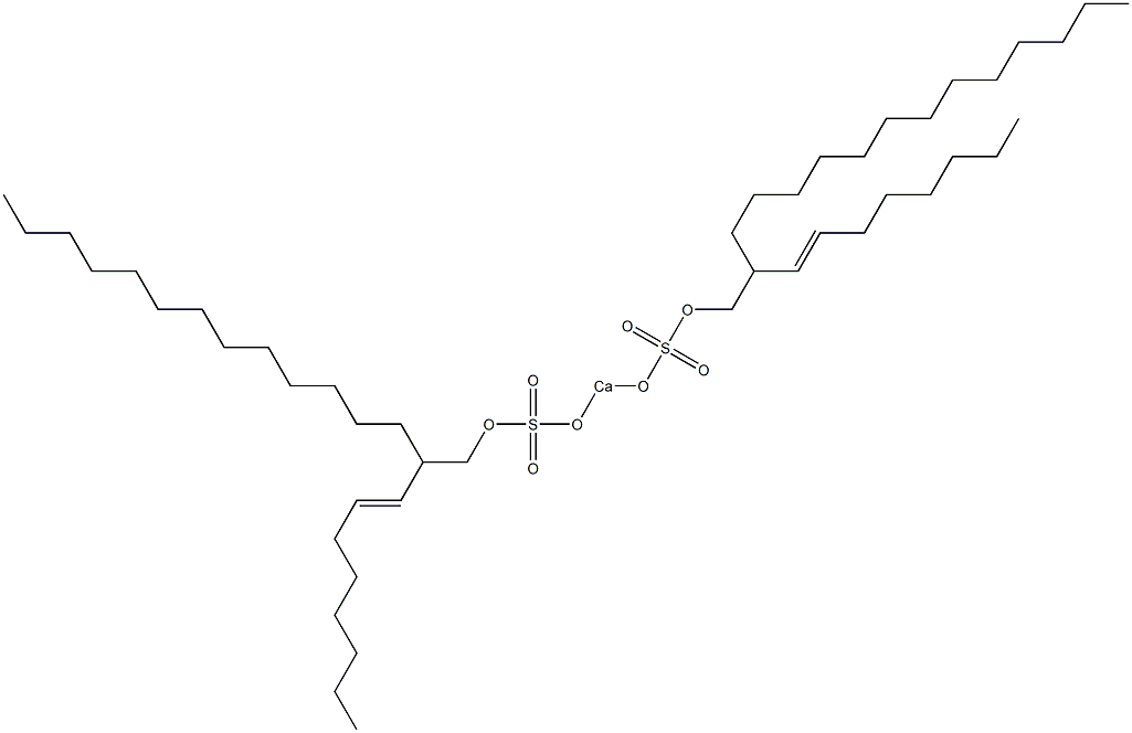 Bis[2-(1-octenyl)pentadecyloxysulfonyloxy]calcium Struktur