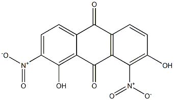 1,7-Dihydroxy-2,8-dinitroanthraquinone Struktur