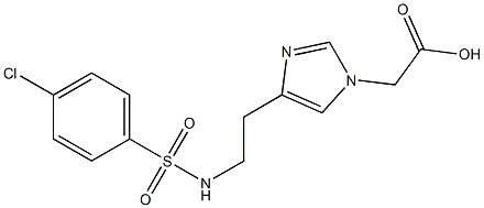 4-[2-[(4-Chlorophenylsulfonyl)amino]ethyl]-1H-imidazole-1-acetic acid Struktur