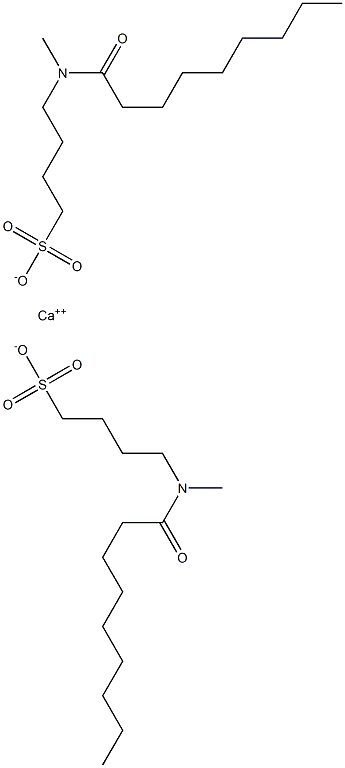 Bis[4-(N-nonanoyl-N-methylamino)-1-butanesulfonic acid]calcium salt Struktur