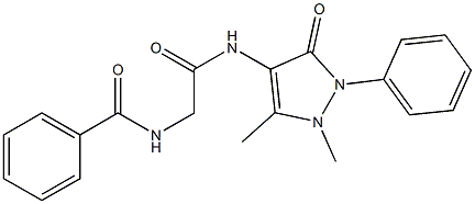 N-[(Antipyrinylcarbamoyl)methyl]benzamide Struktur