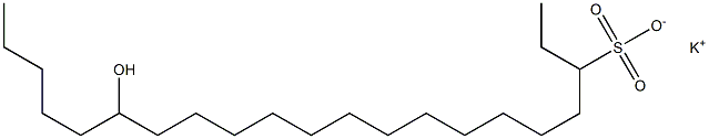 16-Hydroxyhenicosane-3-sulfonic acid potassium salt Struktur