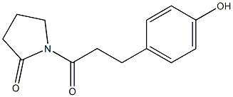 1-[3-(4-Hydroxyphenyl)propionyl]pyrrolidin-2-one Struktur