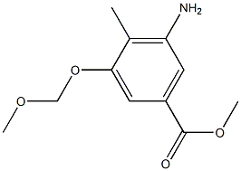 3-(Methoxymethoxy)-4-methyl-5-aminobenzoic acid methyl ester Struktur