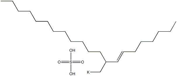 Sulfuric acid 2-(1-octenyl)tetradecyl=potassium ester salt Struktur