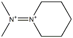 1-(Dimethyliminio)piperidin-1-ium Struktur