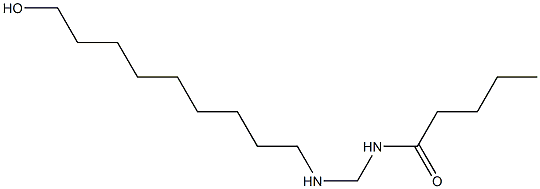 N-[[(9-Hydroxynonyl)amino]methyl]valeramide Struktur