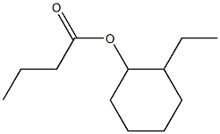 Butanoic acid 2-ethylcyclohexyl ester Struktur