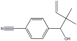 4-(1-Hydroxy-2,2-dimethyl-3-butenyl)benzonitrile Struktur