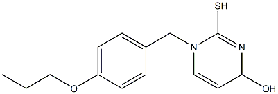 1,4-Dihydro-2-mercapto-1-(4-propoxybenzyl)pyrimidin-4-ol Struktur