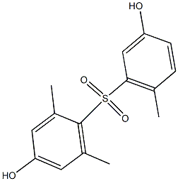 3',4-Dihydroxy-2,6,6'-trimethyl[sulfonylbisbenzene] Struktur