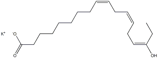 16-Hydroxylinoleic acid potassium salt Struktur