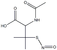 2-(Acetylamino)-3-methyl-3-(nitrosothio)butanoic acid Struktur