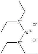 Bis(diethylsulfonio)palladium(IV) dichloride Struktur