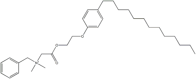 N,N-Dimethyl-N-benzyl-N-[[[2-(4-tridecylphenyloxy)ethyl]oxycarbonyl]methyl]aminium Struktur