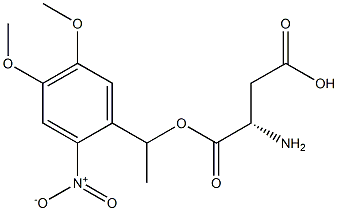 Aspartic acid 1-[1-(4,5-dimethoxy-2-nitrophenyl)ethyl] ester Struktur