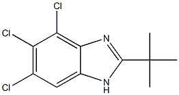 2-tert-Butyl-4,5,6-trichloro-1H-benzimidazole Struktur